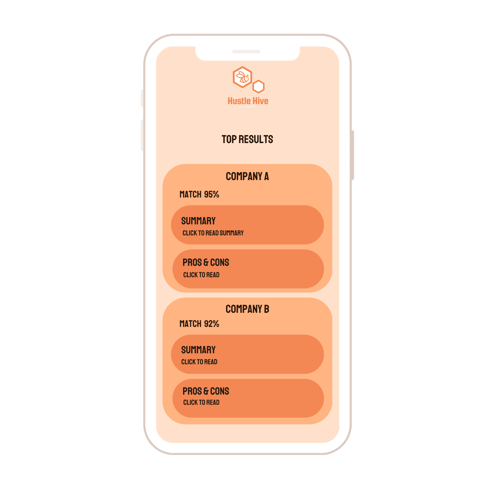 demo of product on phone